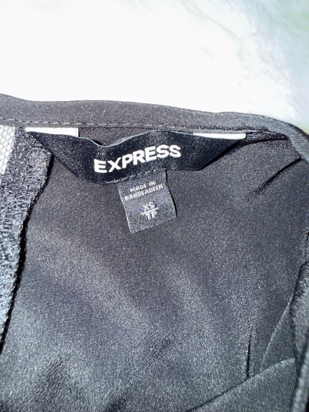 2 x 20$ Express Black Sleeveless Peplum Camisole with Lace Keyhole Size XS - Picture 4 of 6